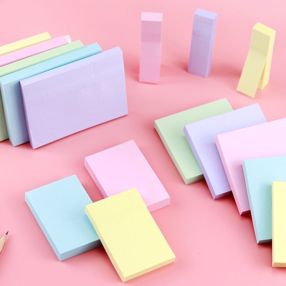 

100 Sheets Colored Sticky Notes School Stationery Office Supplies Daily Planner Sticky Notes Paper Scrapes Stickers School