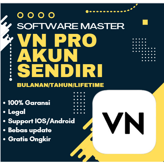 VN IOS/ANDROID PRO TAHUN 100% GARANSI
