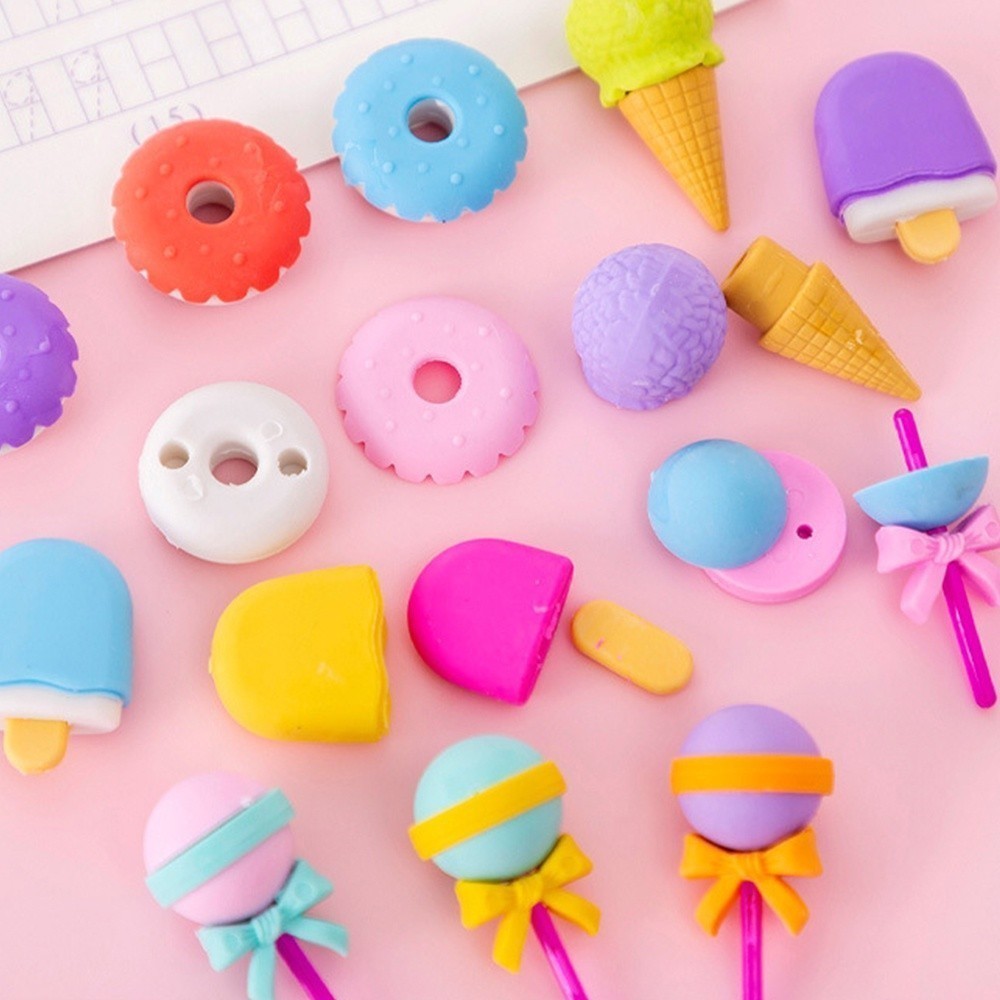 

Penghapus Pensil Karakter Sweet Shop Cone Lolipop Ice Cream Donut Set 4 837