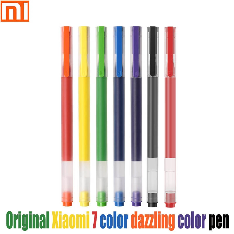 

Original Xiaomi Pen Juneng Colorful Neutral Pens Mijia Super Durable Colorful Writing Sign Pen for School Office Drawing ink pen