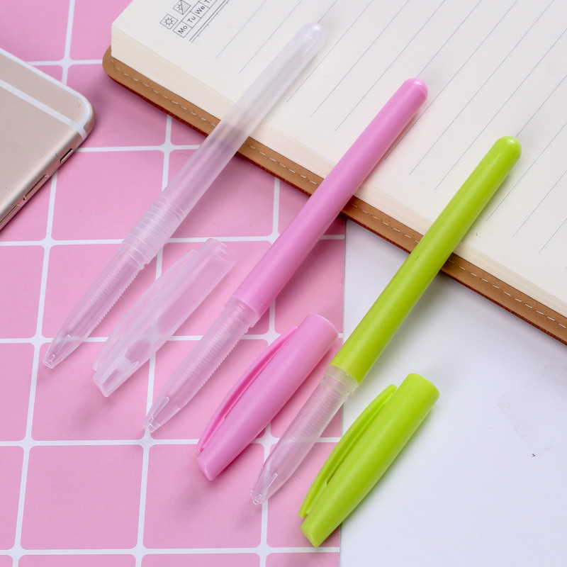 

10pcs/set, Gel Pen Shell Cute Cartoon Green Pink Pencil Case Children Student Stationery Accessories School Office Supplies