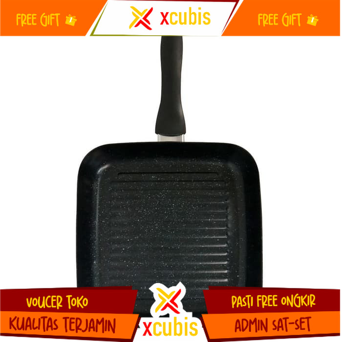 Xinmao Square Grill Pan Teflon Bentuk Kotak Non Stick Frying