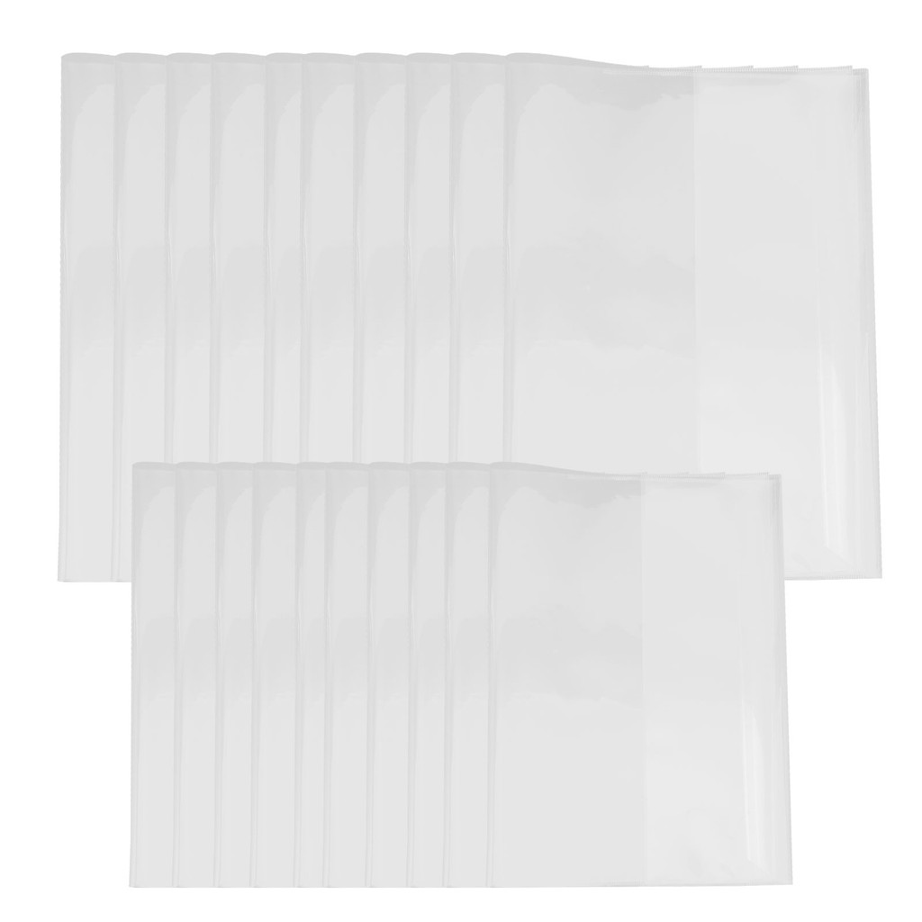 

20 Pcs Textbook Wrapping Film Clear Book Cover Protective Sleeve A4 16K Size Transparent Waterproof Notebook Covers for Students