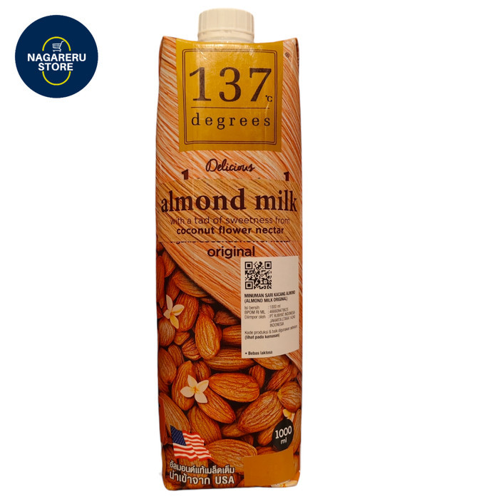 

137 degrees almond milk coconut flower nectar original 1 liter