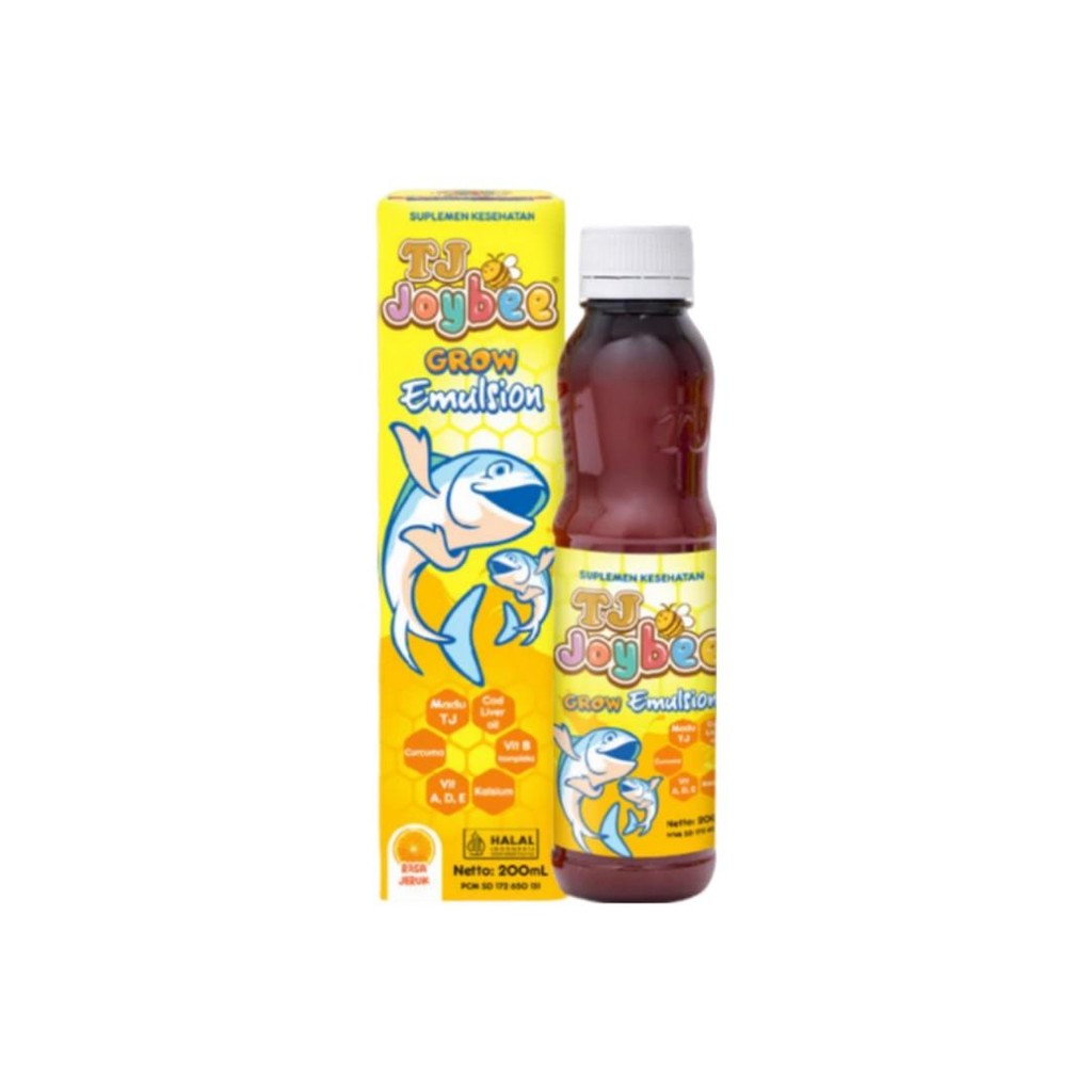 TJ Joybee Grow Emulsion 200ml - Vitamin Minyak Ikan, Madu, dan Multivitamin untuk Pertumbuhan Anak