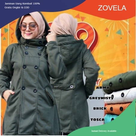 ZOVELA- Jaket Parka Wanita Jumbo Korean Musim Dingin Muslimah Premium