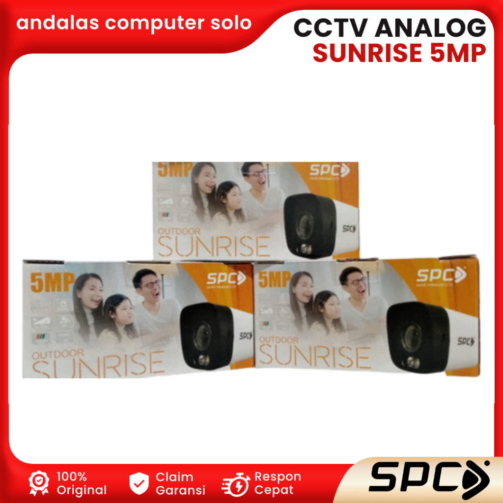 CCTV ANALOG KAMERA SPC SUNRISE 5MP INDOOR OUTDOOR FULL COLOR