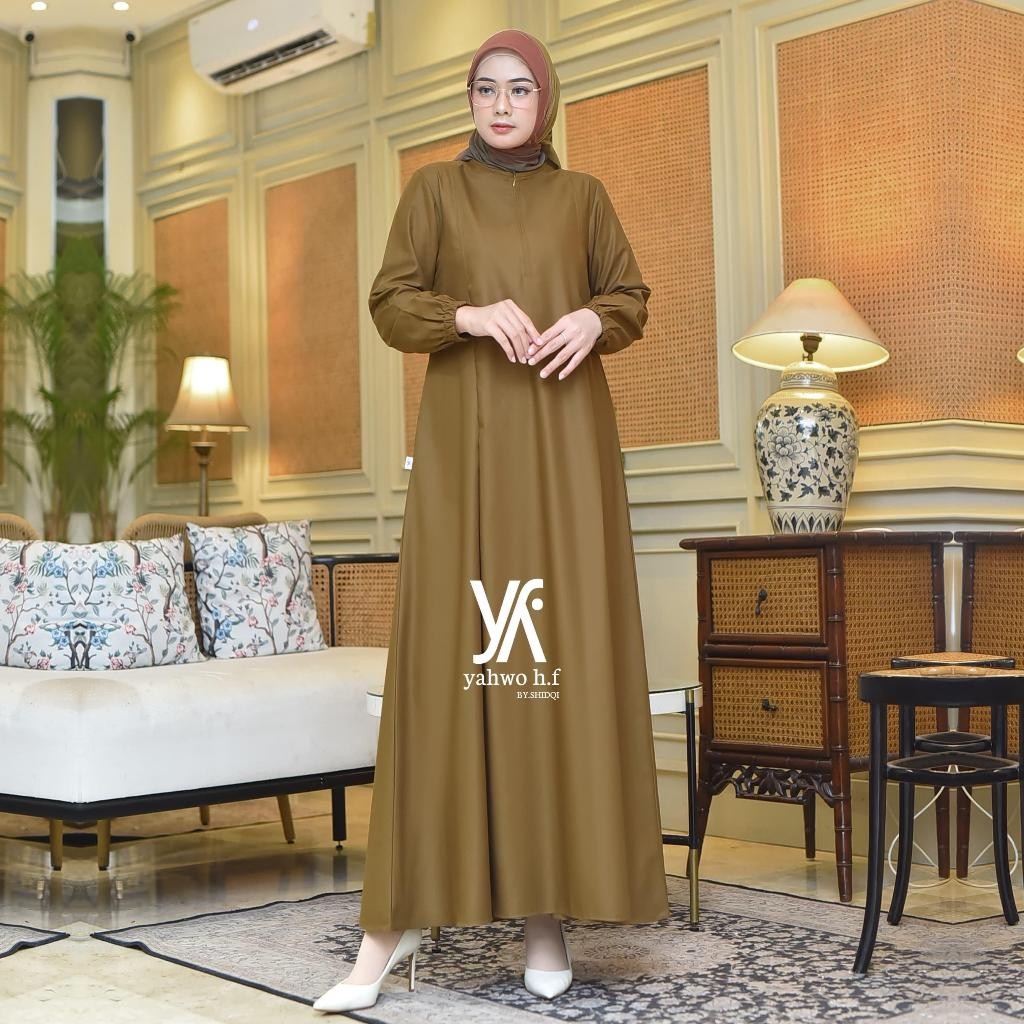 GROHO_SHOP.ID GAMIS PNS/KHAKI/PEMDA/PDH/SERAGAM PNS WANITA/GAMIS PDH/GAMIS PNS KHAKI/READY S,M,L,XL,
