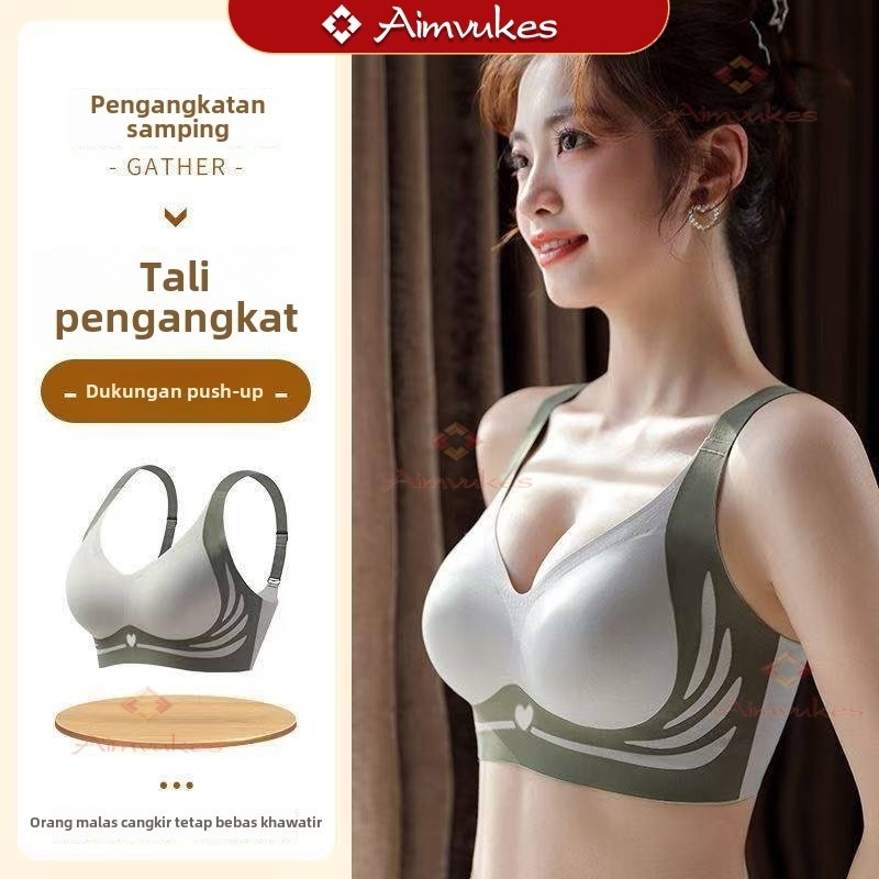 Thai Latex Padded Bra Women Seamless Non-wired Sexy Lace Vest-style Bra Top