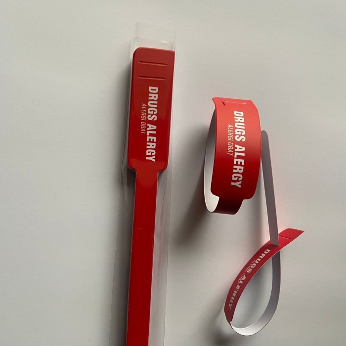 

Gelang Pasien Dewasa / Alergi / Merah / Tanpa Pengait