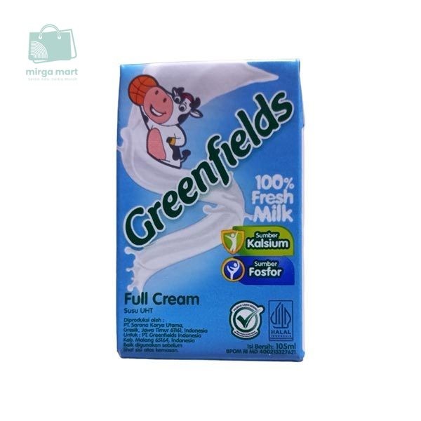 

GREENFIELDS UHT FULL CREAM 105 ML - SUSU