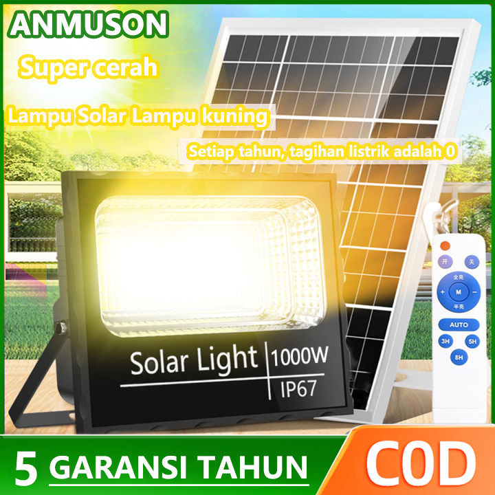 ANMUSON 300W solar cell lampu 300W Lampu Solar Lampu kuning Solar Cell lar Panel Waterproof solar ce