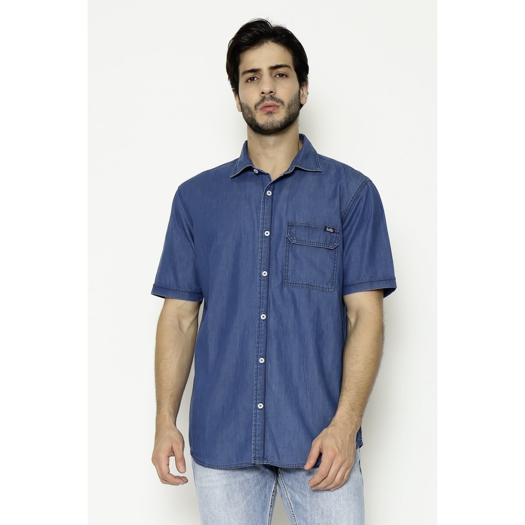 Kemeja Denim Lengan Pendek Lois Jeans Original KLS556D