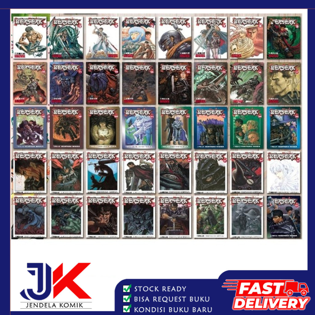 Komik Manga Berserk Full Set (41 book series) English