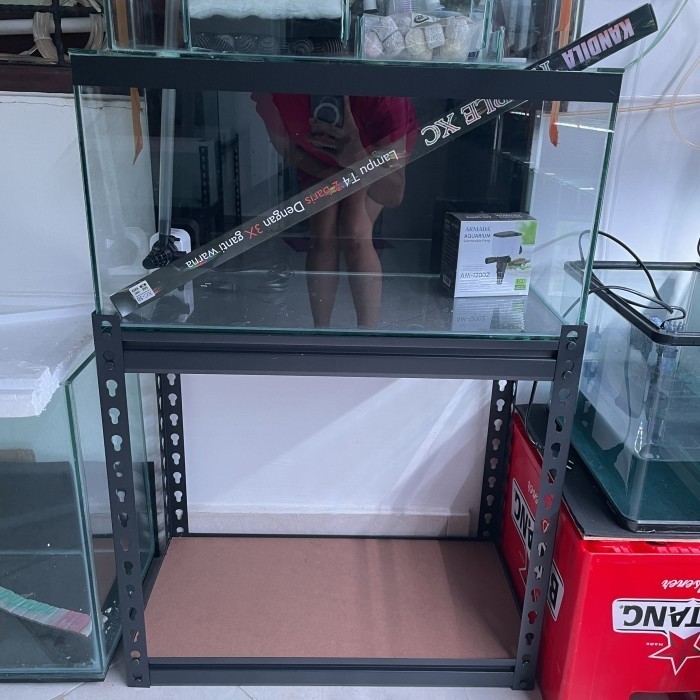 Aquarium + Rak Full Set ( Tinggal Isi Ikan ) - Rak Saja