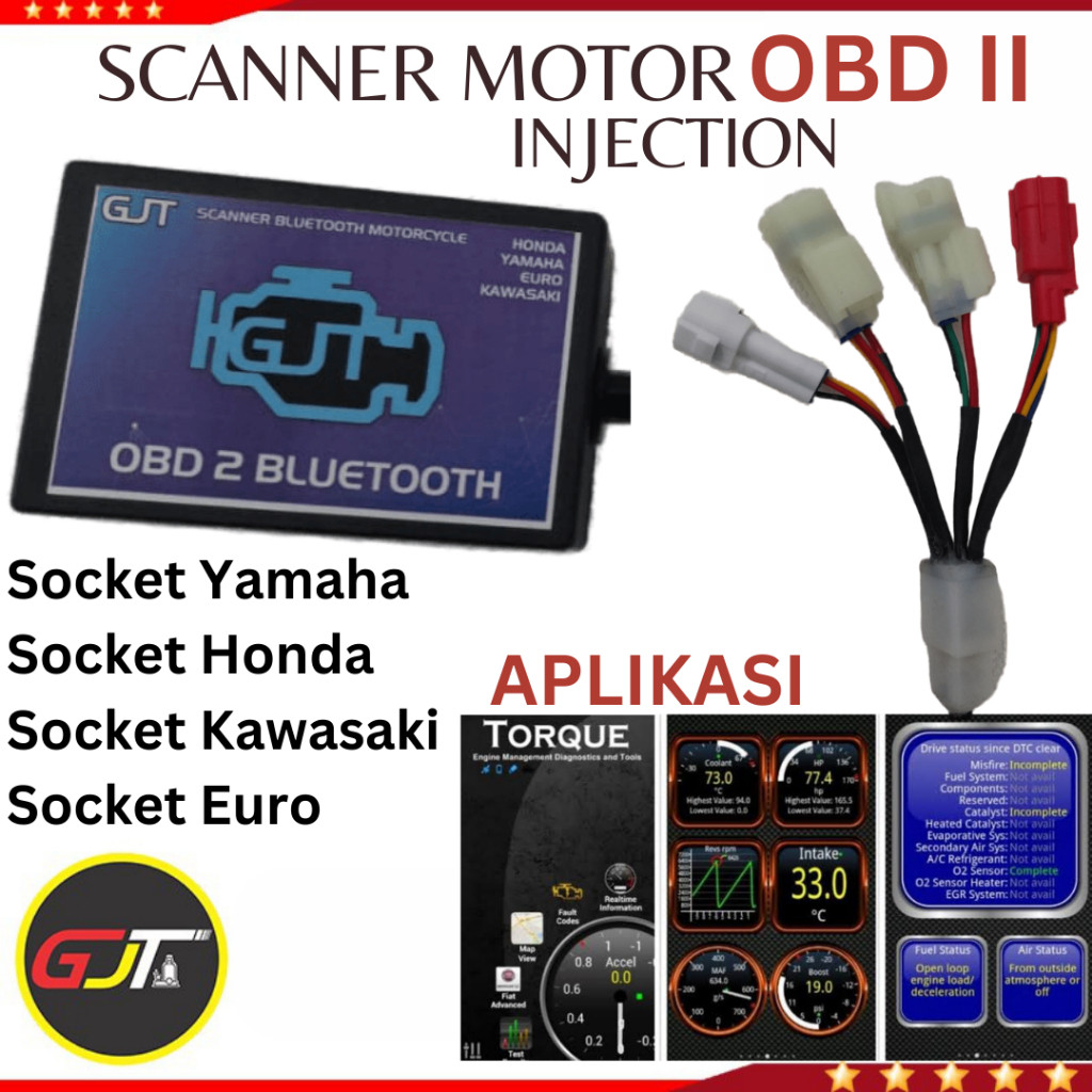Scanner Motor Injeksi OBD 2 EURO 5 Versi Android dan Laptop