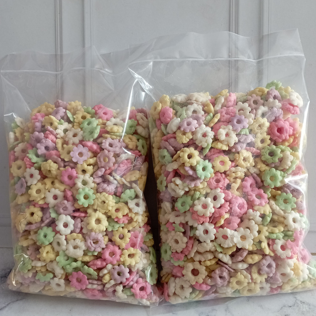 

TERMURAH Ajisan Pilus sakura enak gurih warna warni berat 500 gram