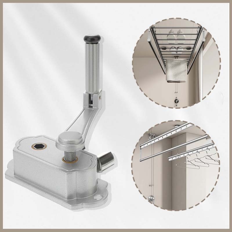 【COD】Jemuran Atap Engkol/Engkol Jemuran Baju Lifting Sparepart  Lifting Hanger Aluminium Jemuran Rod
