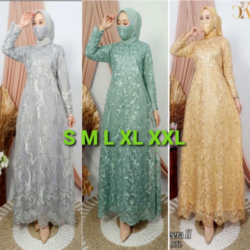 MODEL BARU GAMIS MUSLIM GAMIS BLUKAT BUSUI KORNELIS TERLARIS/GAMIS BRUKAT KEBAYA TILE MAXY DRESS WAN
