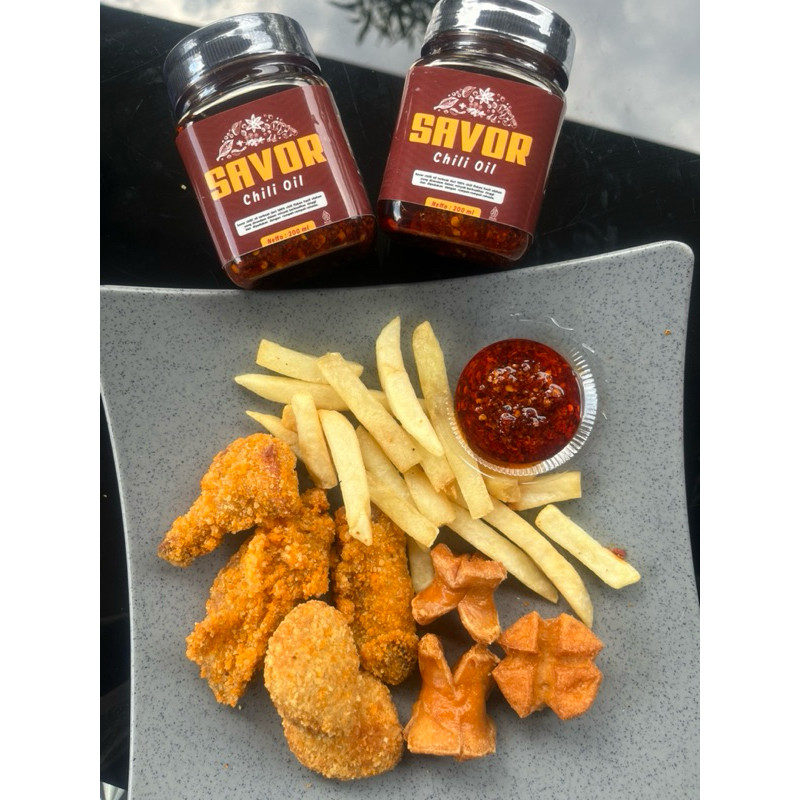 

SAVOR CHILI OIL - SAMBAL CABAI MINYAK | SAUCE CHILI OIL REMPAH 500 ml MAKARASA FOOD