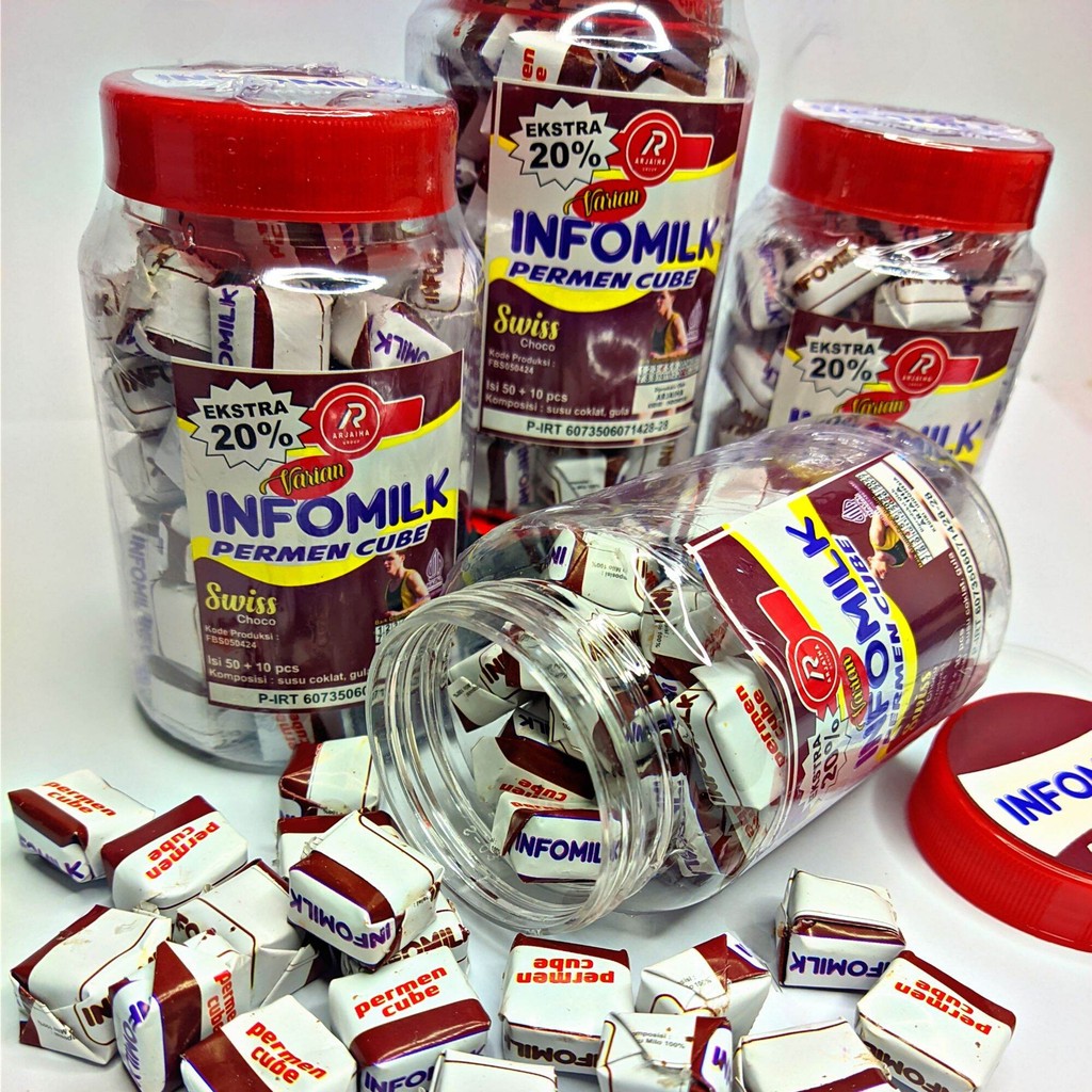 

PROMO Permen cube viral isi 60pcs INFOMILK bukan Indomilk aman halal