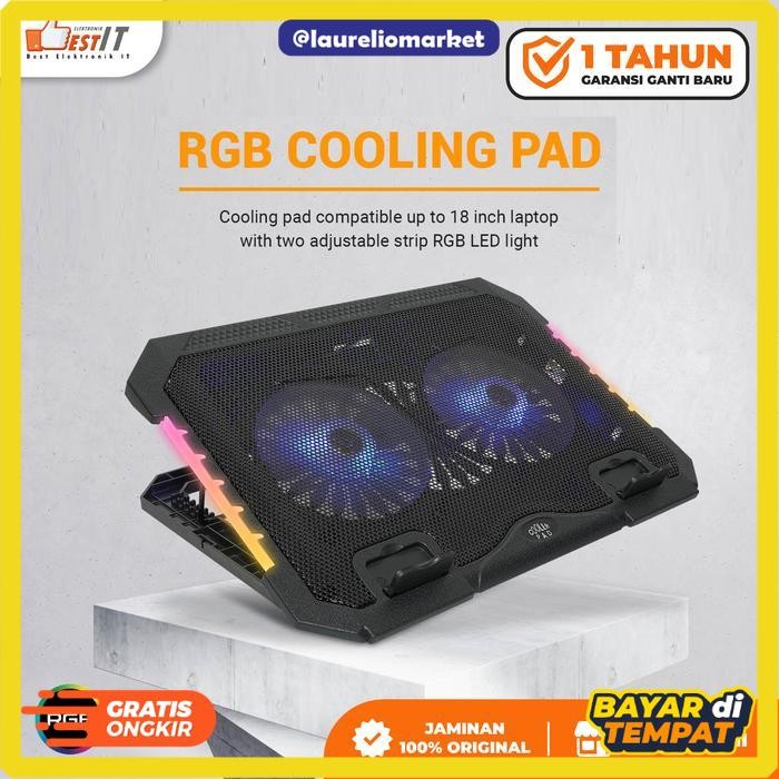 Cooling Pad Laptop Gaming RGB MTECH S-900 Kipas Pendingin Laptop Kipas Cooler