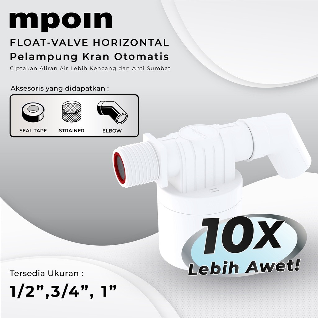 TERLARIS MPOIN FLOAT VALVE HORIZONTAL / PELAMPUNG KRAN OTOMATIS PREMIUM