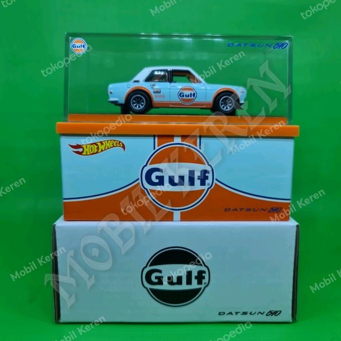 Pee99 Diecast Hot Wheels 2022 RLC Datsun 510 GULF blue ban karet limited edition
