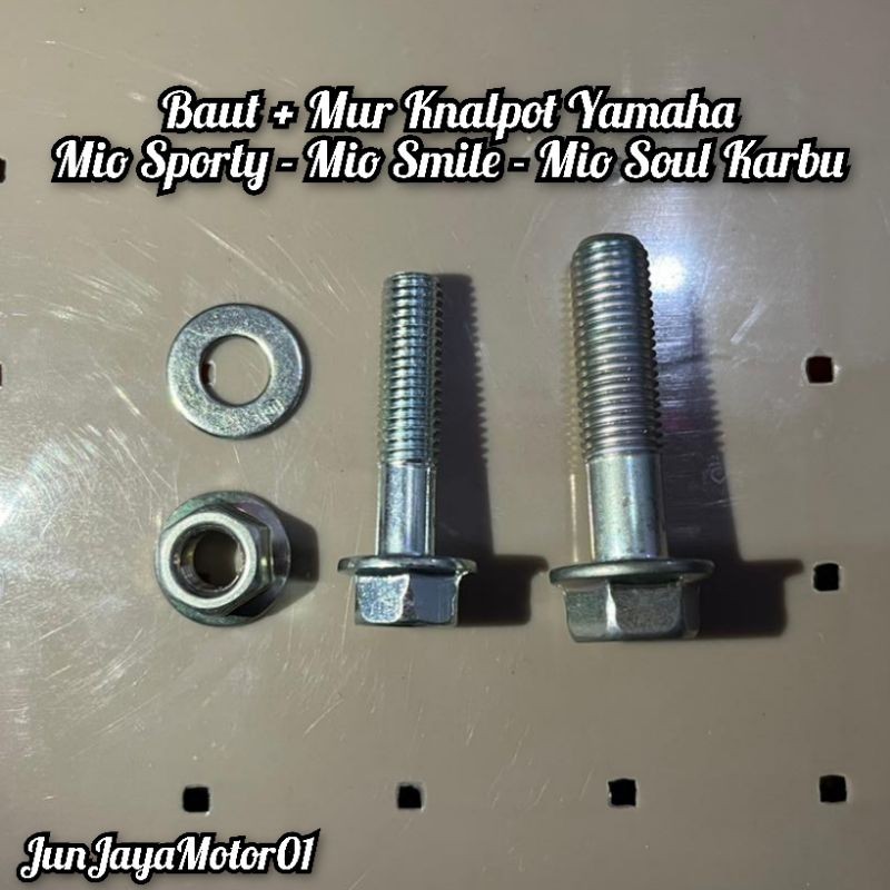 Baut Pegangan Knalpot Atas Bawah Yamaha Mio Sporty / Mio Smile / Mio Soul Karbu Motorcycle