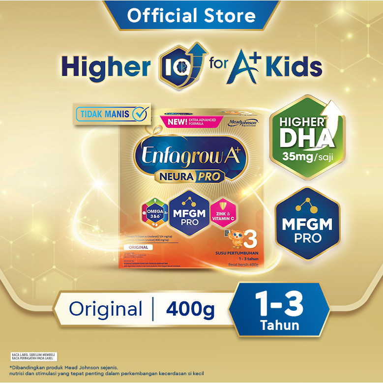 

Enfagrow A+ 3 Original Susu Formula [400 g]