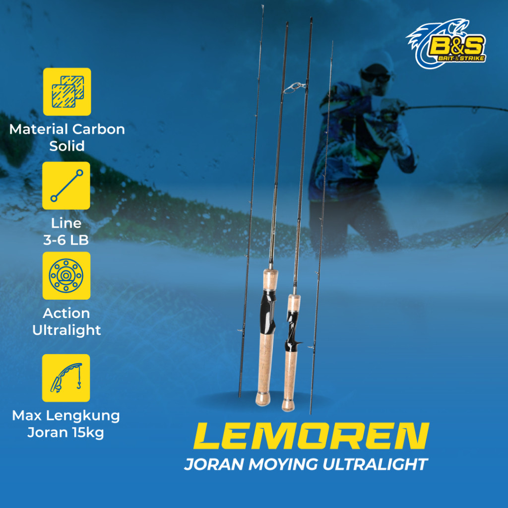 LEMOREN Joran Casting UltraLight MOYING Full Packet Joran UltraLight Carbon Solid Jigging Rod Spinni