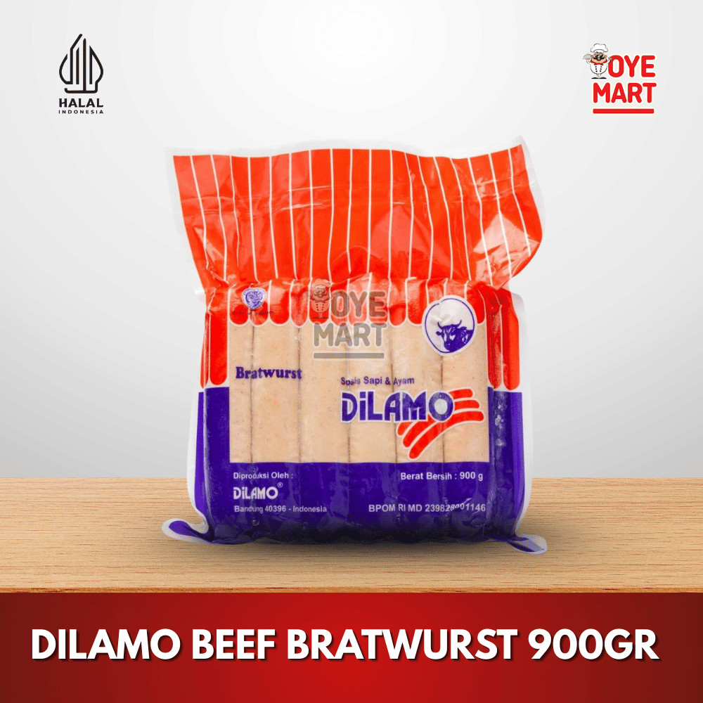 

DILAMO BEEF BRATWURST 900GR SOSIS SAPI DAN AYAM