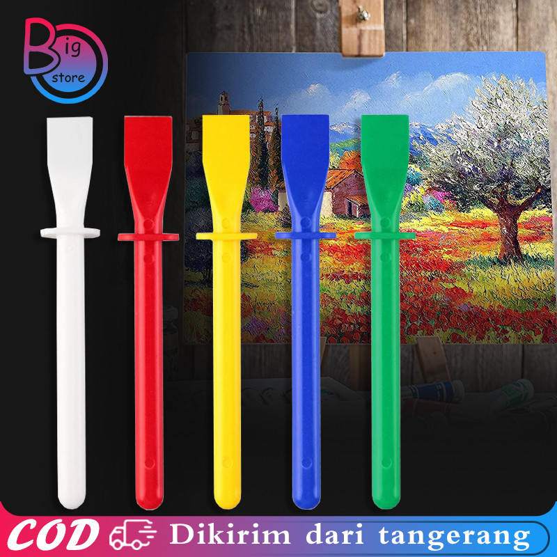 

Silicon Pisau Palet Lukis 5pcs Scraper Spatula Dekorasi Oil Painting Lukis Ukir Art