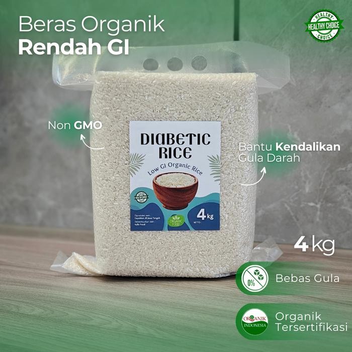 

Beras Kallo 4 kg [Kemasan Ekonomis] | Beras Diabet Organik | Beras Rendah Glikemik Indeks | Diabetic Rice Nasi