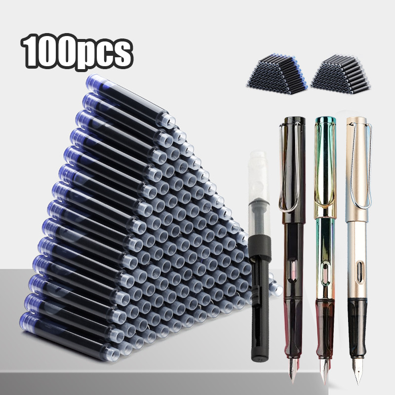 

【New Arrivals】Fountain Pen Set 3pen+100tinta Nib Kaligrafi Pena Multi Fungsi Perlengkapan Sekolah Pulpen Alat Tulis / Isi Ulang Tinta Pena