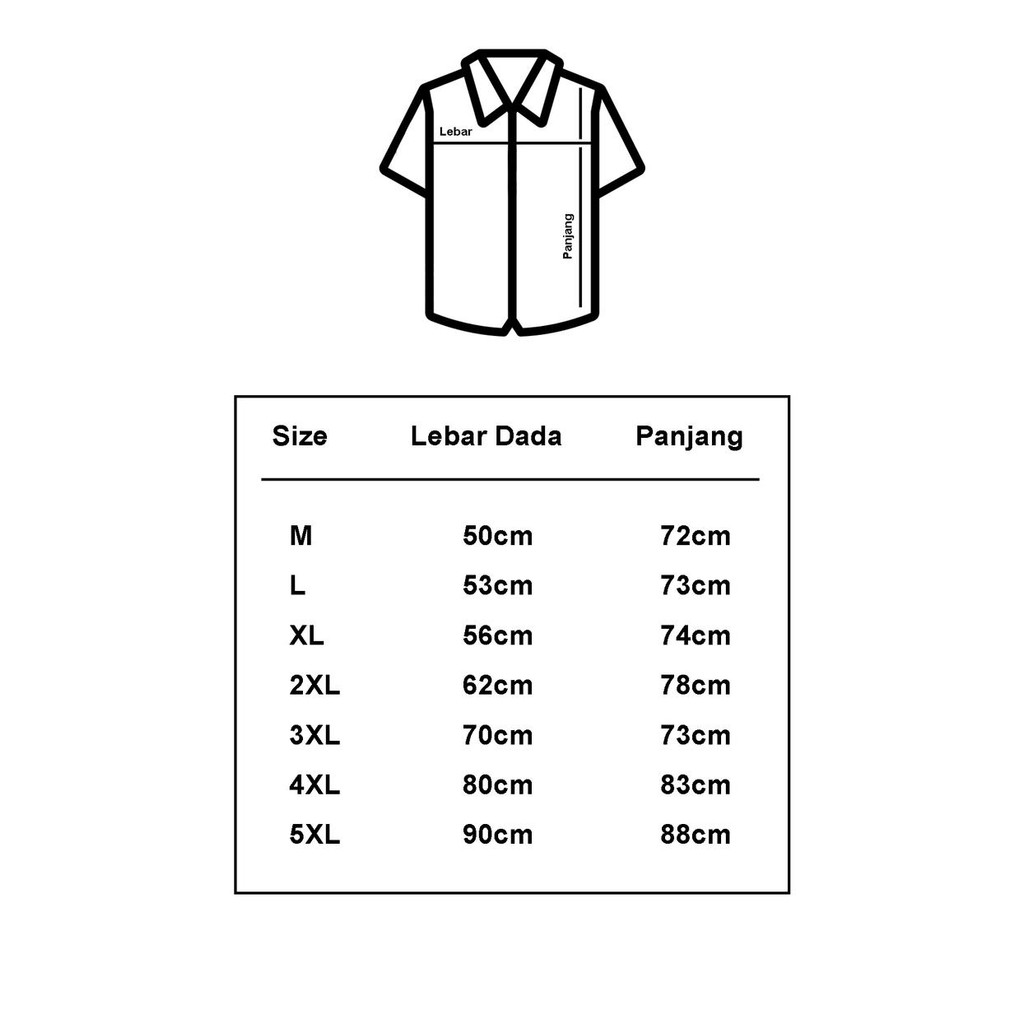 Kemeja PDH Workshirt Hitam Pria Reevant Big Size Jumbo M-5XL - M