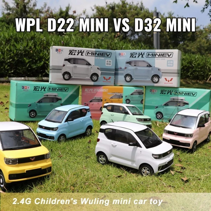 WPL D22 Mini VS D32 Mini 1/16 Wuling EV 2.4G RC Drift Off-Road Mainan RC
