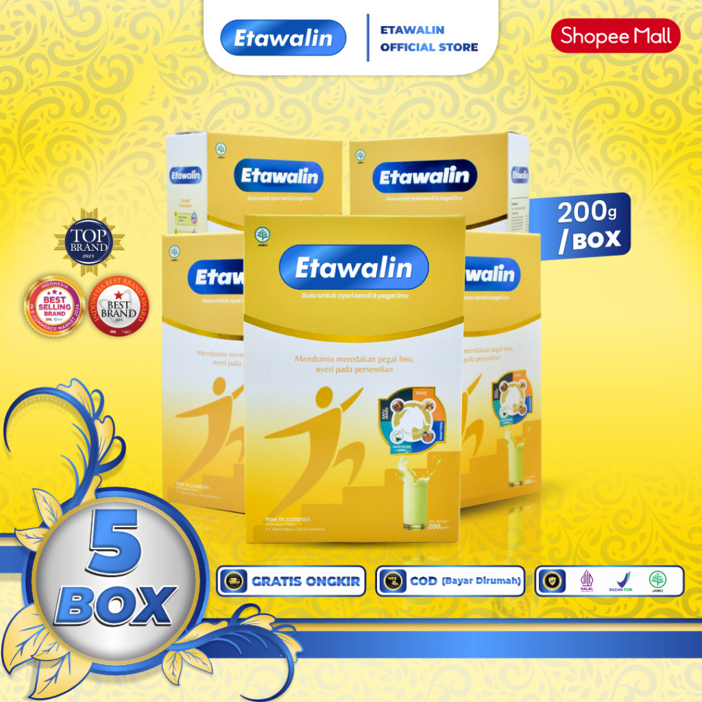 

Etawalin 5 Box - Susu Etawa Premium Cegah Pengapuran Tulang, Nyeri Sendi Dan Rematik 100% Original