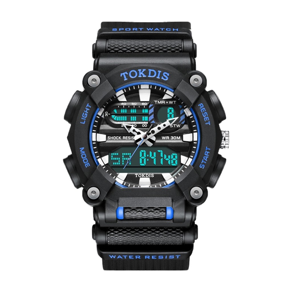 Jam TanganJam Tangan Tokdis T-2565 Rubber Double Time
