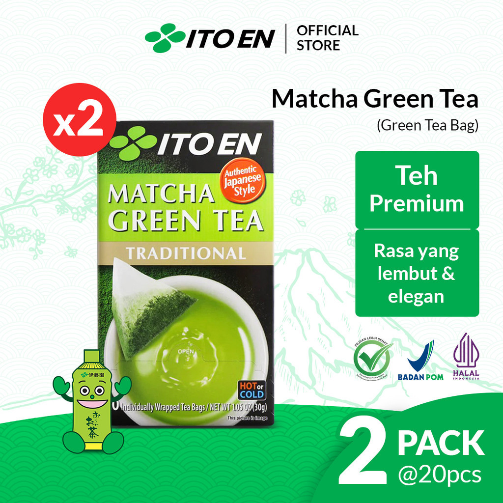 

Matcha Green Teabag isi 20 Pcs x 2 Pack - Teh Hijau Jepang Celup