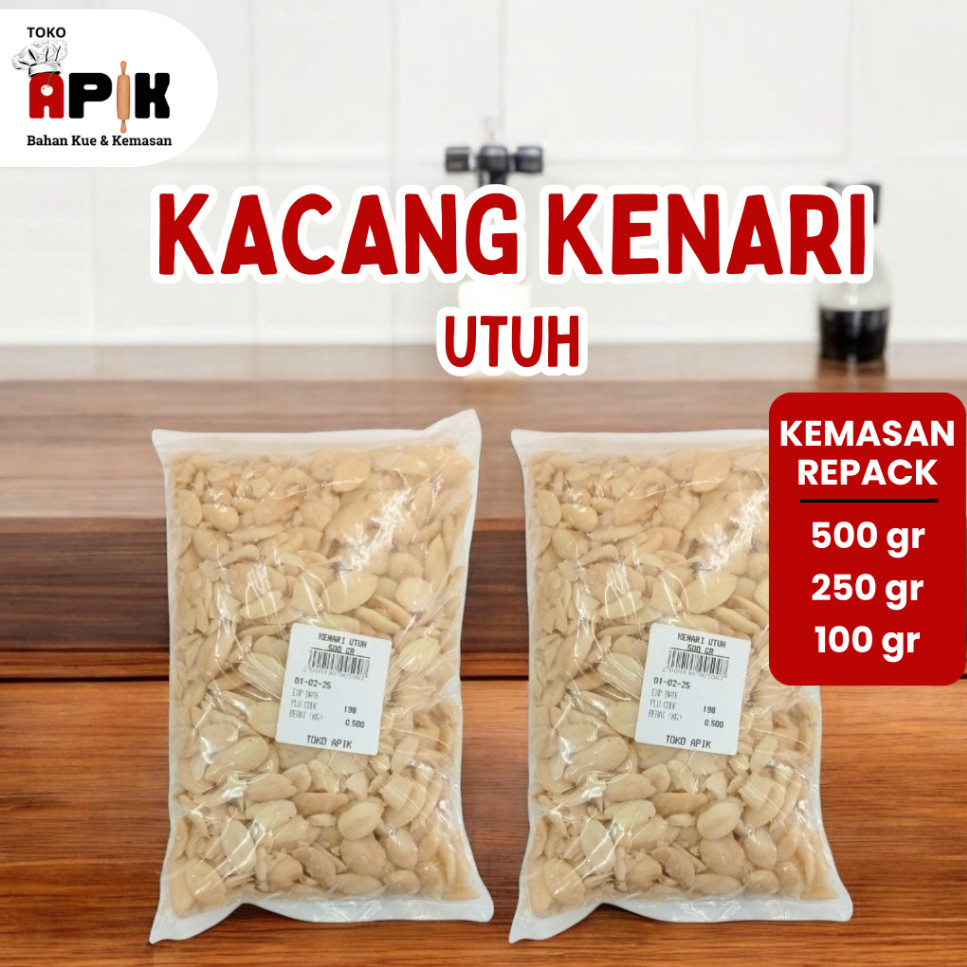

Kacang Kenari Utuh Kemasan Repack 500 250 100 gram