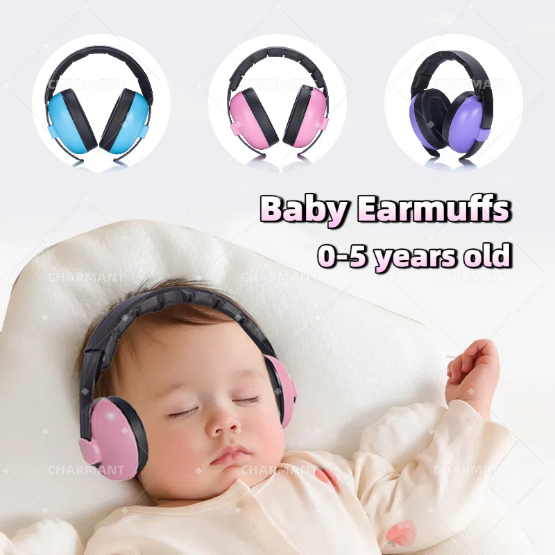 CHARMANT Earmuff Penutup Telinga Anak Bayi Dewasa Anti Bising dan Tekanan Udara Untuk Tidur Pesawat