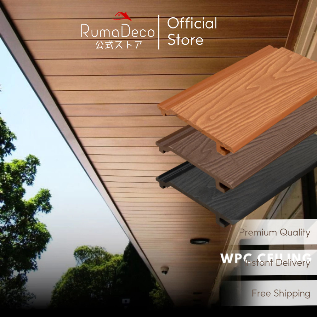 「 RUMADECO 」Ceiling WPC Plafon Dinding Outdoor Panel | Wood Panel Dinding Composite Wood panel