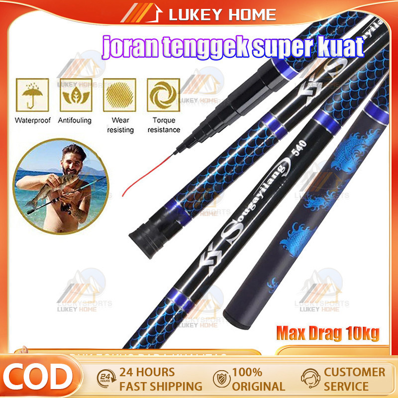 Joran Tegek 2.7M-7.2M Joran Pancing Fishing Pole Fishing Rod / joran tegek super kuat 10kg / tegek h