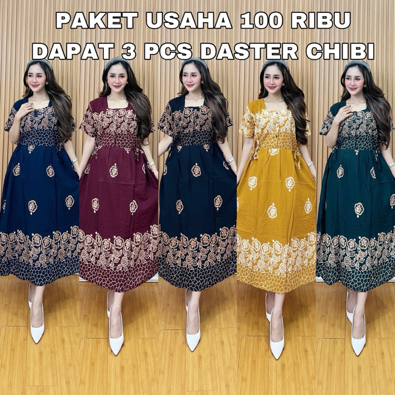 PAKET HEMAT 100 RIBU DAPAT 3 DASTER CHIBI MOTIF BUNGA SEPATU // DASTER CHIBI BUSUI // DASTER RAYON B
