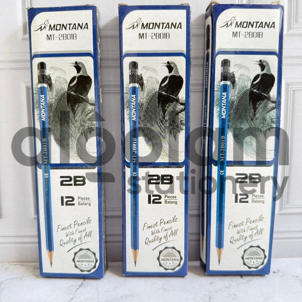 

SELUSIN ( 12 PCS ) Pensil 2B Raut Murah M2000 / Montana / Station 1