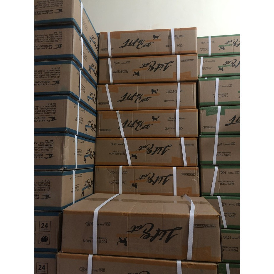 LIFE CAT KALENG 1 DUS GROSIR 24PCS MAKANAN KUCING