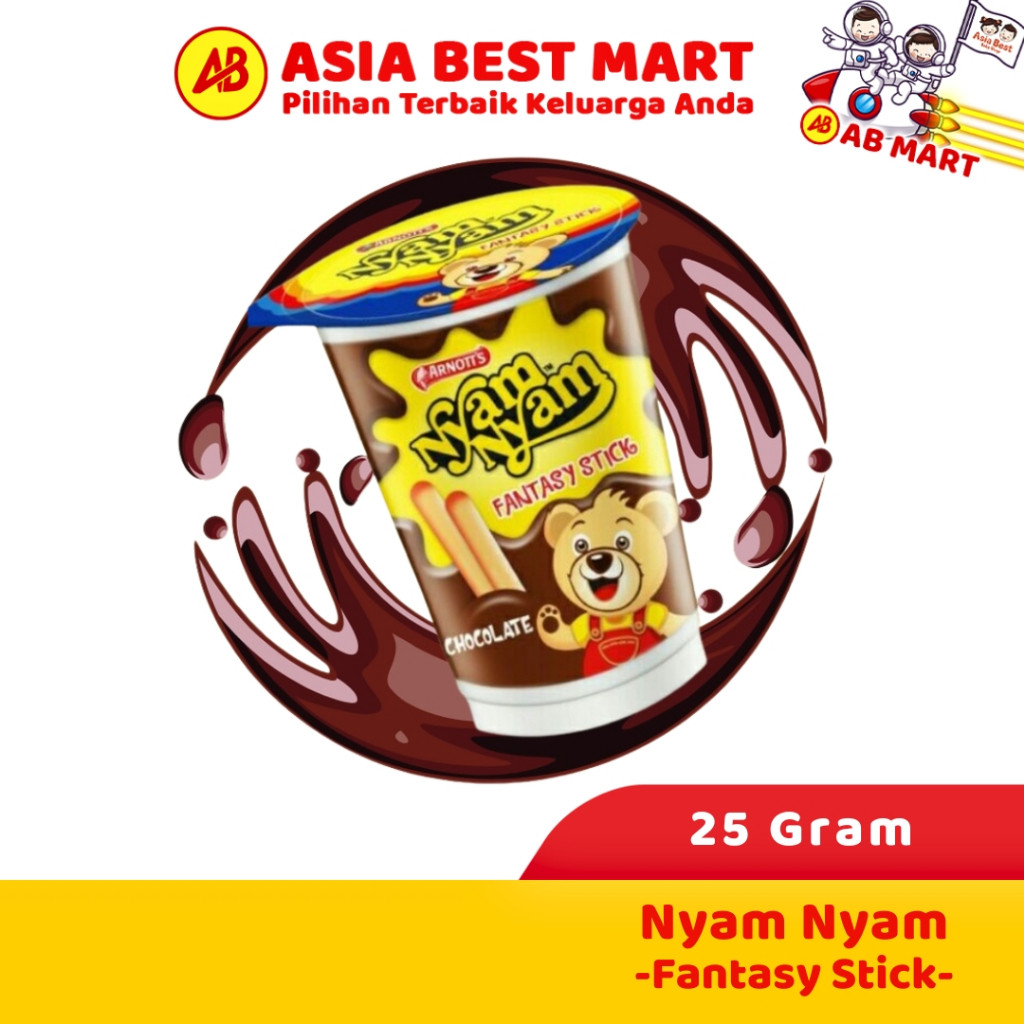 

Nyam-Nyam Fantasy Stick Chocolate 25 Gr Snack Cemilan Cokelat