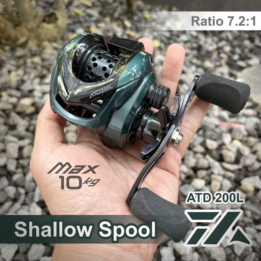 BIG SALE 12.12 BIG SALE 12.12 Reel BC ATD 200L Shallow Spool Dangkal Stream Fishing baitcasting