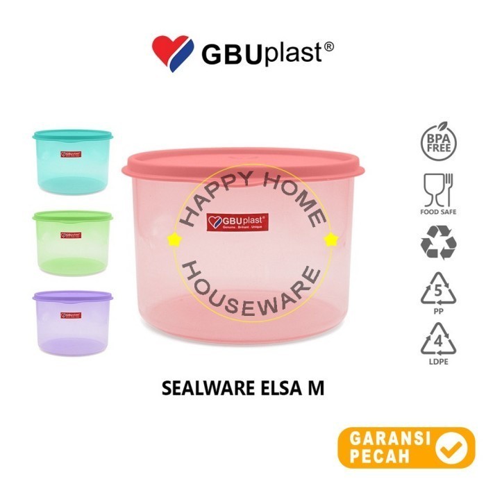 GBUplast ELSA Sealware Round 2100ml Toples Kedap Udara Serbaguna Bulat 2.1 Liter